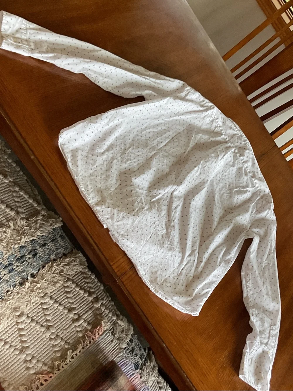 J. Crew Men's White Micro-Anchor Button-Down Shirt